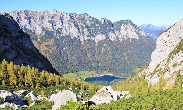 Blick von der Blaueishütte auf den Hintersee