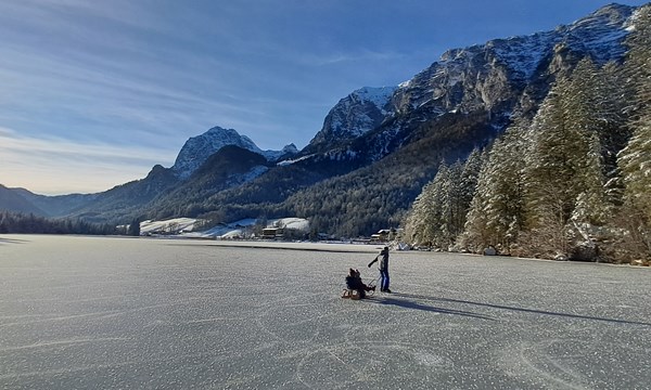 Winter See Schlitten